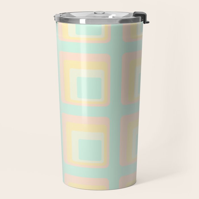 70s mod pale pastels Travel Mug Gallery Image 2
