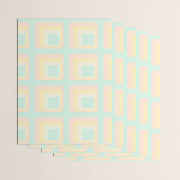 70s mod pale pastels Wrapping Paper Gallery Image 3