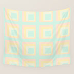 70s mod pale pastels Wall Tapestry Gallery Image 4