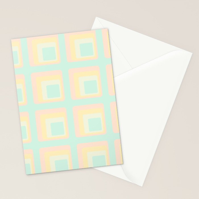 70s mod pale pastels Stationery Card Gallery Image 2