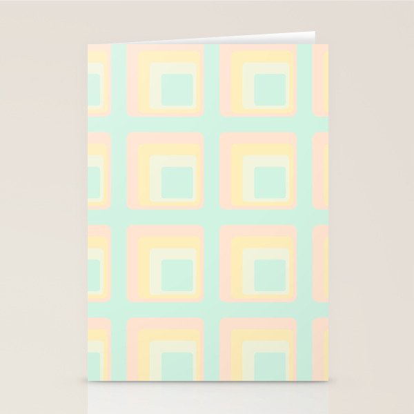 70s mod pale pastels Stationery Card Gallery Image 1