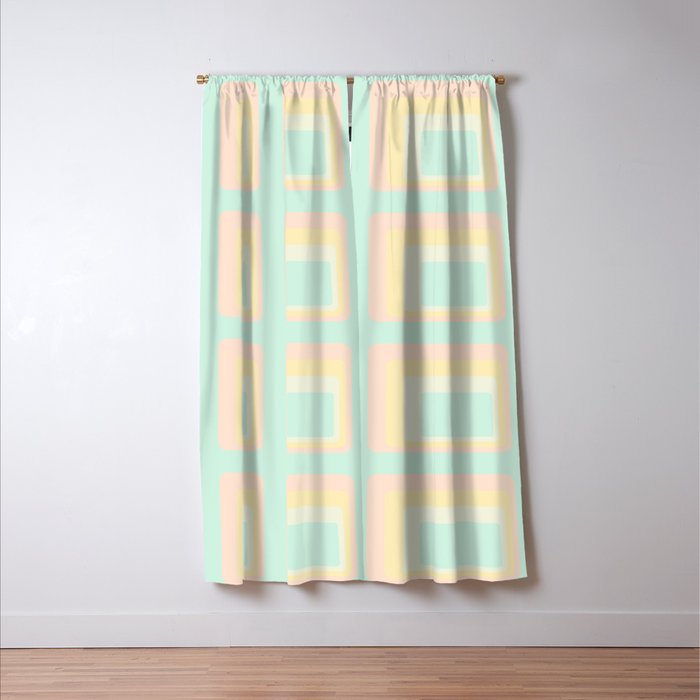70s mod pale pastels Window Curtain Gallery Image 3