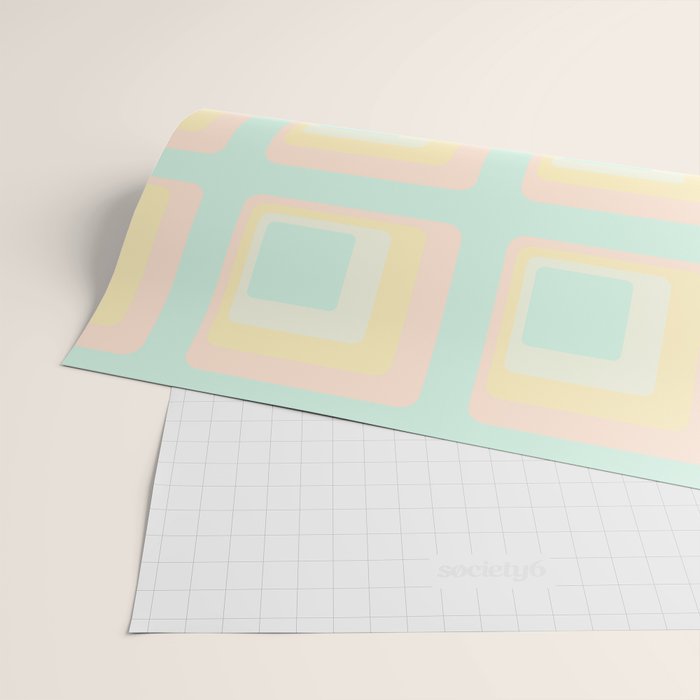 70s mod pale pastels Wrapping Paper Gallery Image 2