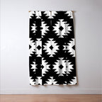 Southwestern  Black and White Window Curtain Gallery Image 3