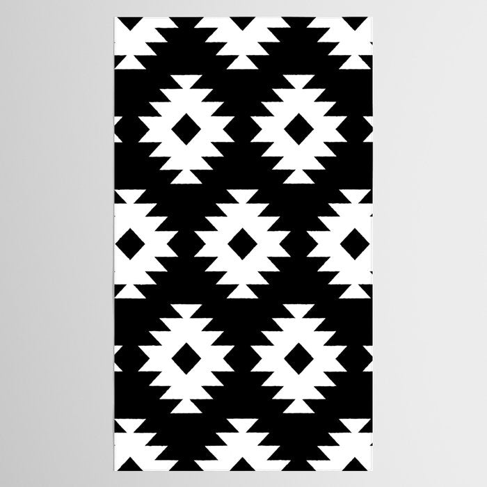 Southwestern  Black and White Tablecloth Gallery Image 2