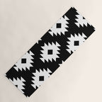 Southwestern  Black and White Yoga Mat Gallery Image 1