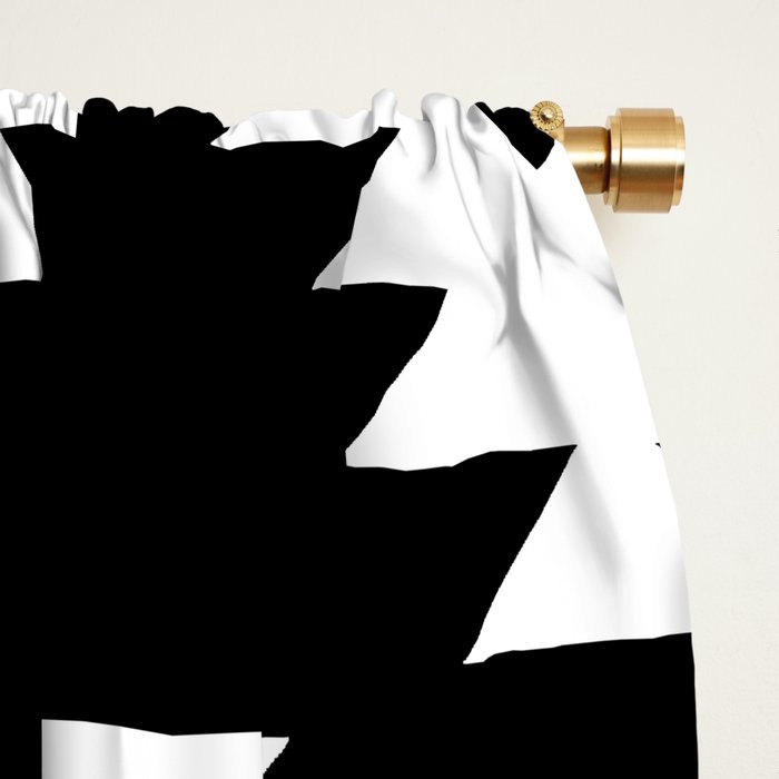 Southwestern  Black and White Window Curtain Gallery Image 2