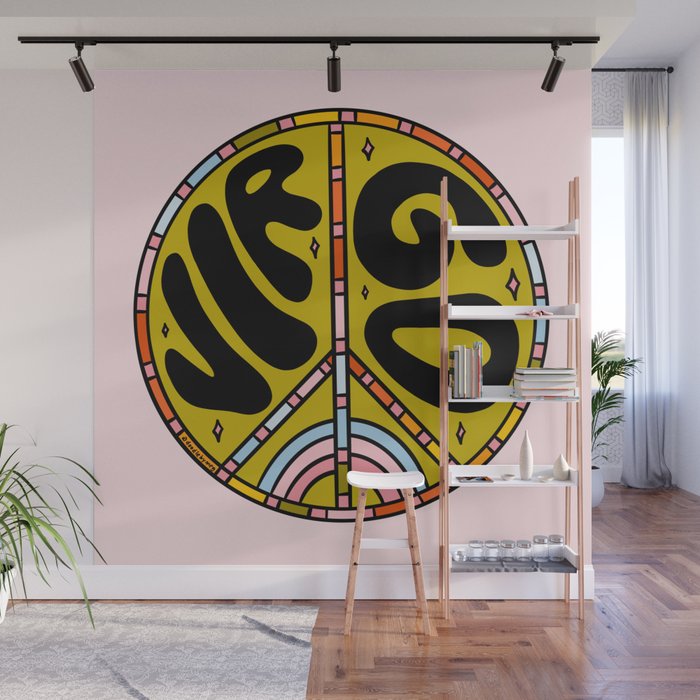 Virgo Peace Sign Wall Mural Gallery Image 1