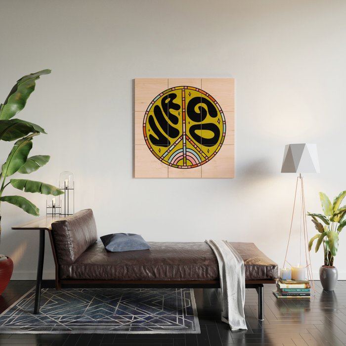 Virgo Peace Sign Wood Wall Art Gallery Image 2