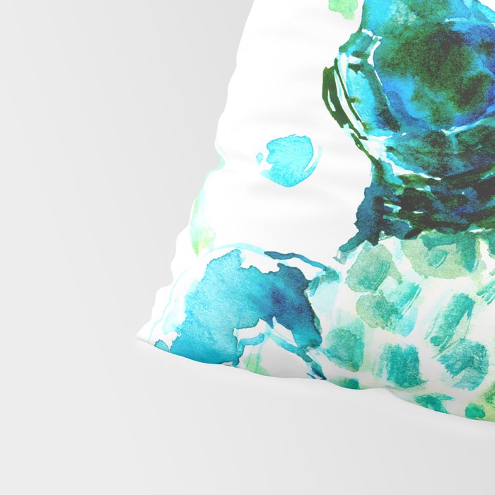 Sea Turtles, Turquoise blue Design Pillow Sham Gallery Image 4