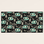 Little Camper - black, cream, and teal Desk Mat Gallery Image 3