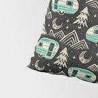 Little Camper - black, cream, and teal Pillow Sham Gallery Image 4