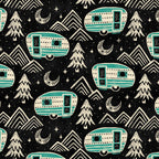 Little Camper - black, cream, and teal Coffee Mug Gallery Image 2