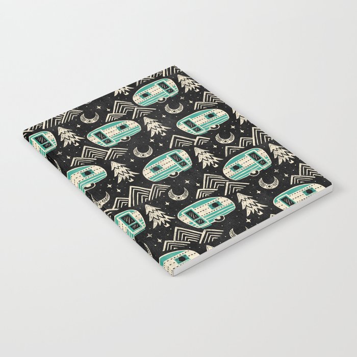 Little Camper - black, cream, and teal Notebook Gallery Image 2