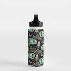 Little Camper - black, cream, and teal Water Bottle Gallery Image 3