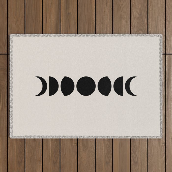 Minimal Moon Phases III Outdoor Rug Gallery Image 1