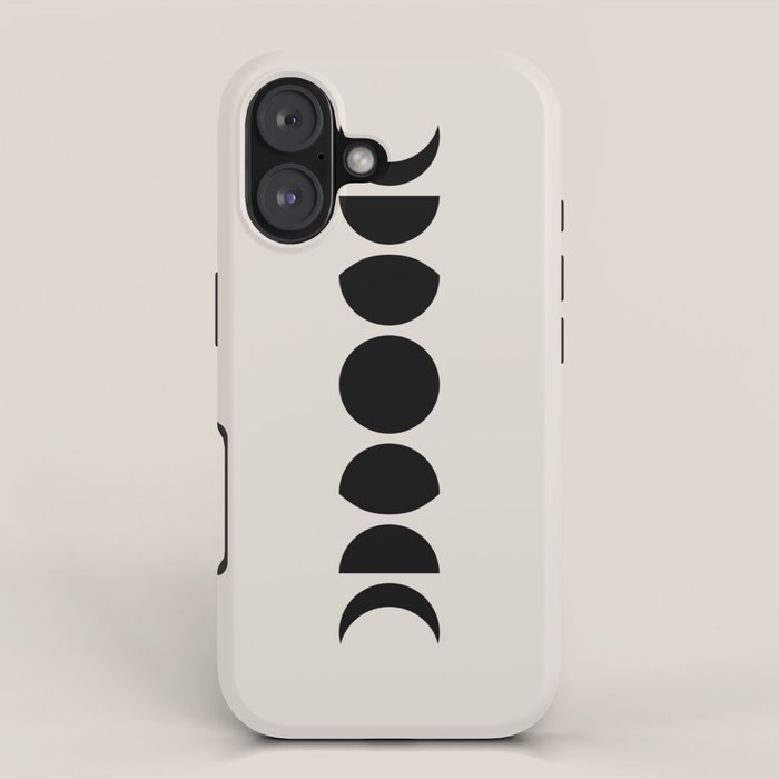 Minimal Moon Phases III iPhone Case Gallery Image 1