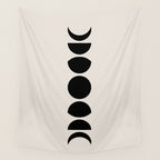 Minimal Moon Phases III Wall Tapestry Gallery Image 4