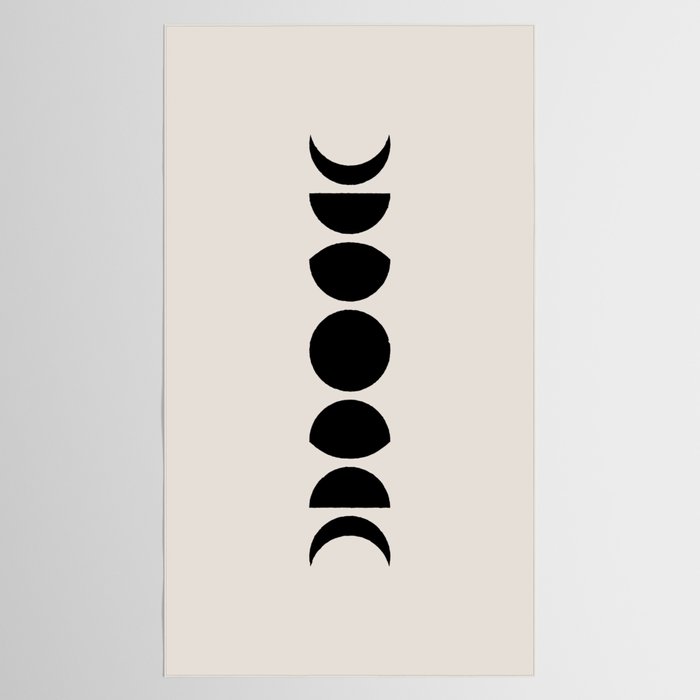 Minimal Moon Phases III Tablecloth Gallery Image 2