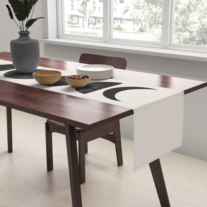 Minimal Moon Phases III Table Runner Gallery Image 2