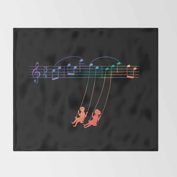 Music Swing Throw Blanket Gallery Image 2