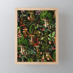 Vintage Mysterious Mushroom Night Forest Botanical Garden Mini Art Print Gallery Image 1