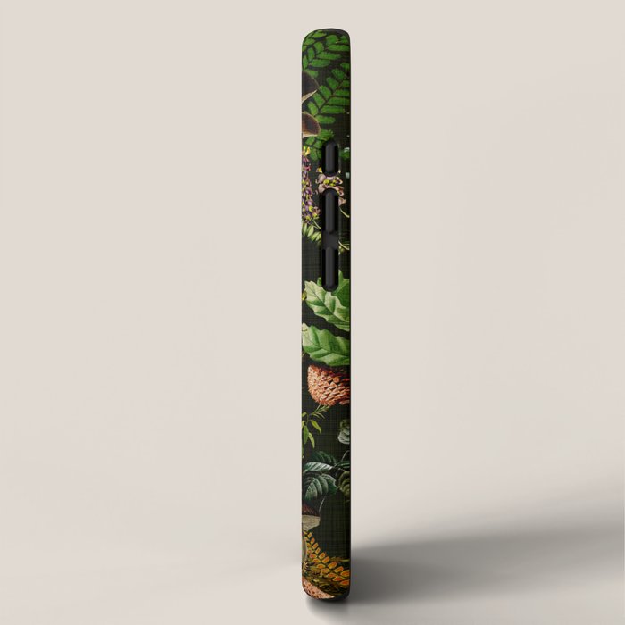 Vintage Mysterious Mushroom Night Forest Botanical Garden iPhone Case Gallery Image 2