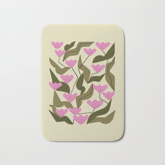 Tulips In Pink Bath Mat Gallery Image 1