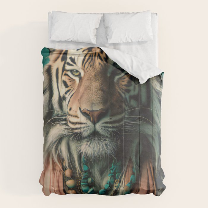 One Love, One World, A Vision of Unity, Tigers Art Comforter Gallery Image 6