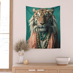 One Love, One World, A Vision of Unity, Tigers Art Wall Tapestry Gallery Image 2