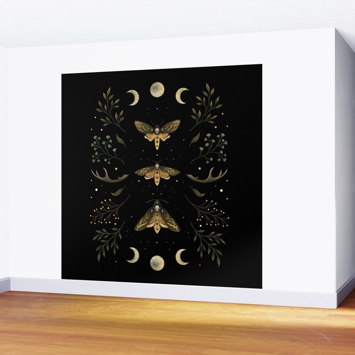 Death Head Moths Night Wall Mural Gallery Image 2