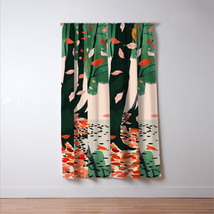 Autumn Leaves Window Curtain Gallery Image 3