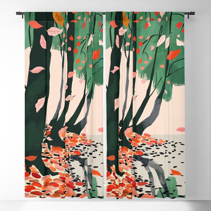 Autumn Leaves Window Curtain Gallery Image 1