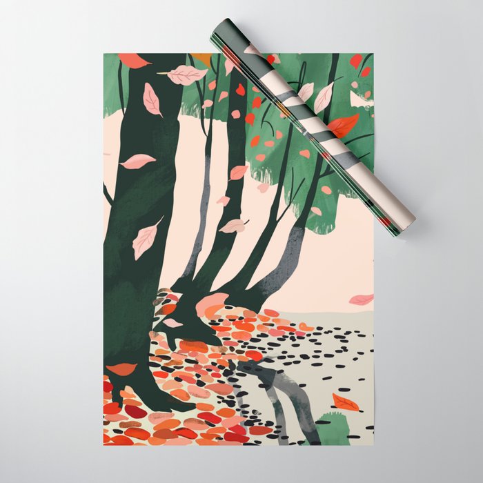 Autumn Leaves Wrapping Paper Gallery Image 1