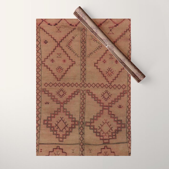 Heritage Moroccan Berber Carpet Design B29 Wrapping Paper Gallery Image 1