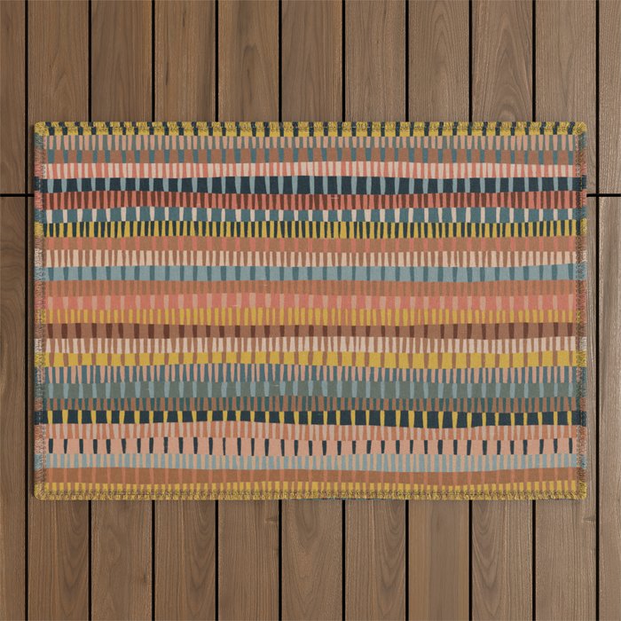 Mix of Stripes #1 Outdoor Rug Gallery Image 1