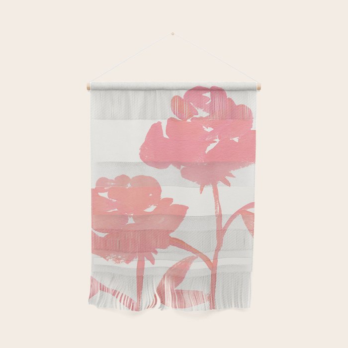 Pink Roses - Gouache Botanical Painting Wall Hanging Gallery Image 1