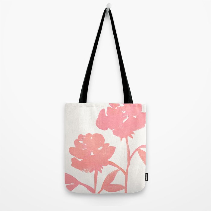 Pink Roses - Gouache Botanical Painting Tote Bag Gallery Image 2