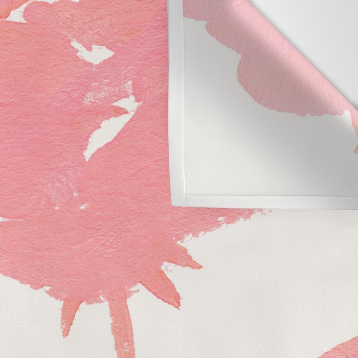 Pink Roses - Gouache Botanical Painting Wall Tapestry Gallery Image 3