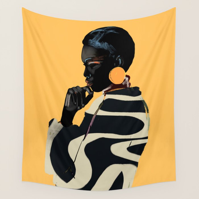 Girl Portrait 32 Wall Tapestry Gallery Image 4