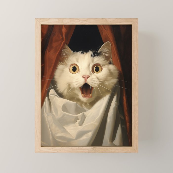 Shocked Cat V Mini Art Print Gallery Image 1