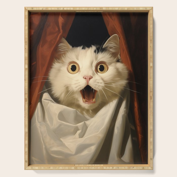 Shocked Cat V Serving Tray Gallery Image 1