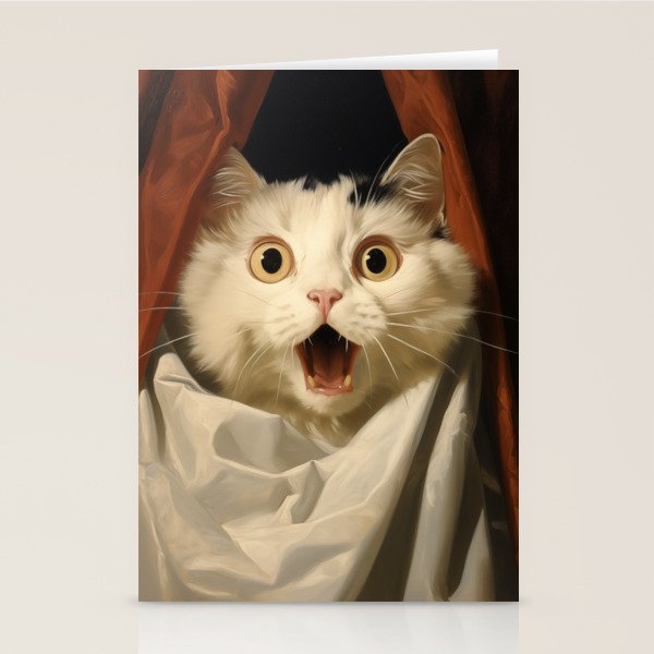 Shocked Cat V Stationery Card Gallery Image 2