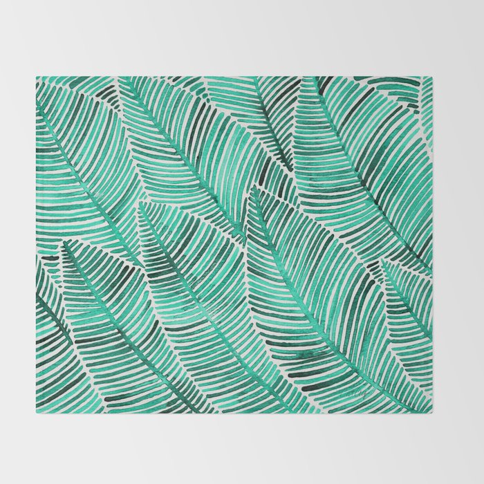 Tropical Turquoise Throw Blanket Gallery Image 2