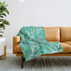 Tropical Turquoise Throw Blanket Gallery Image 1