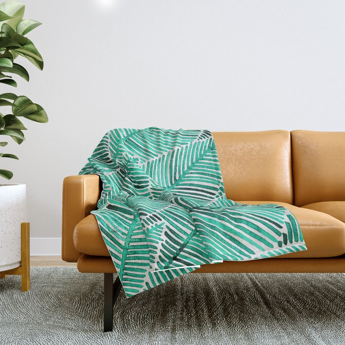Tropical Turquoise Throw Blanket Gallery Image 1
