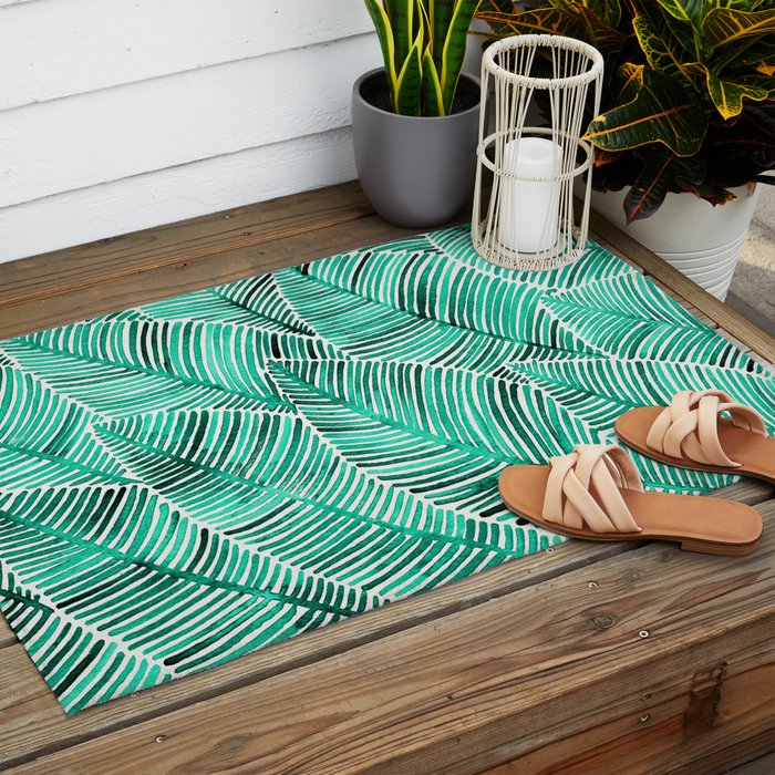 Tropical Turquoise Outdoor Rug Gallery Image 2