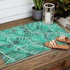 Tropical Turquoise Outdoor Rug Gallery Image 2