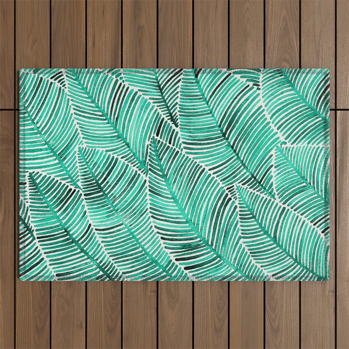 Tropical Turquoise Outdoor Rug Gallery Image 1