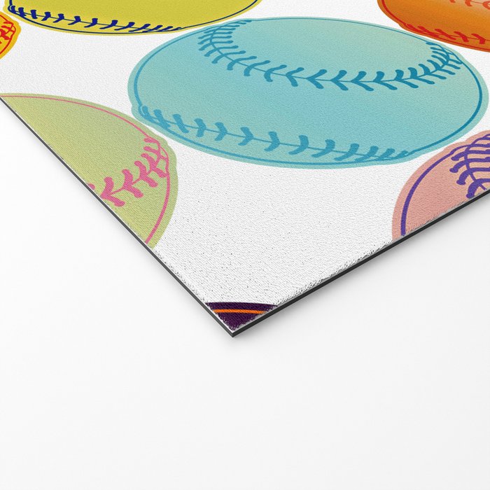 Pop Art Baseballs Welcome Mat Gallery Image 2